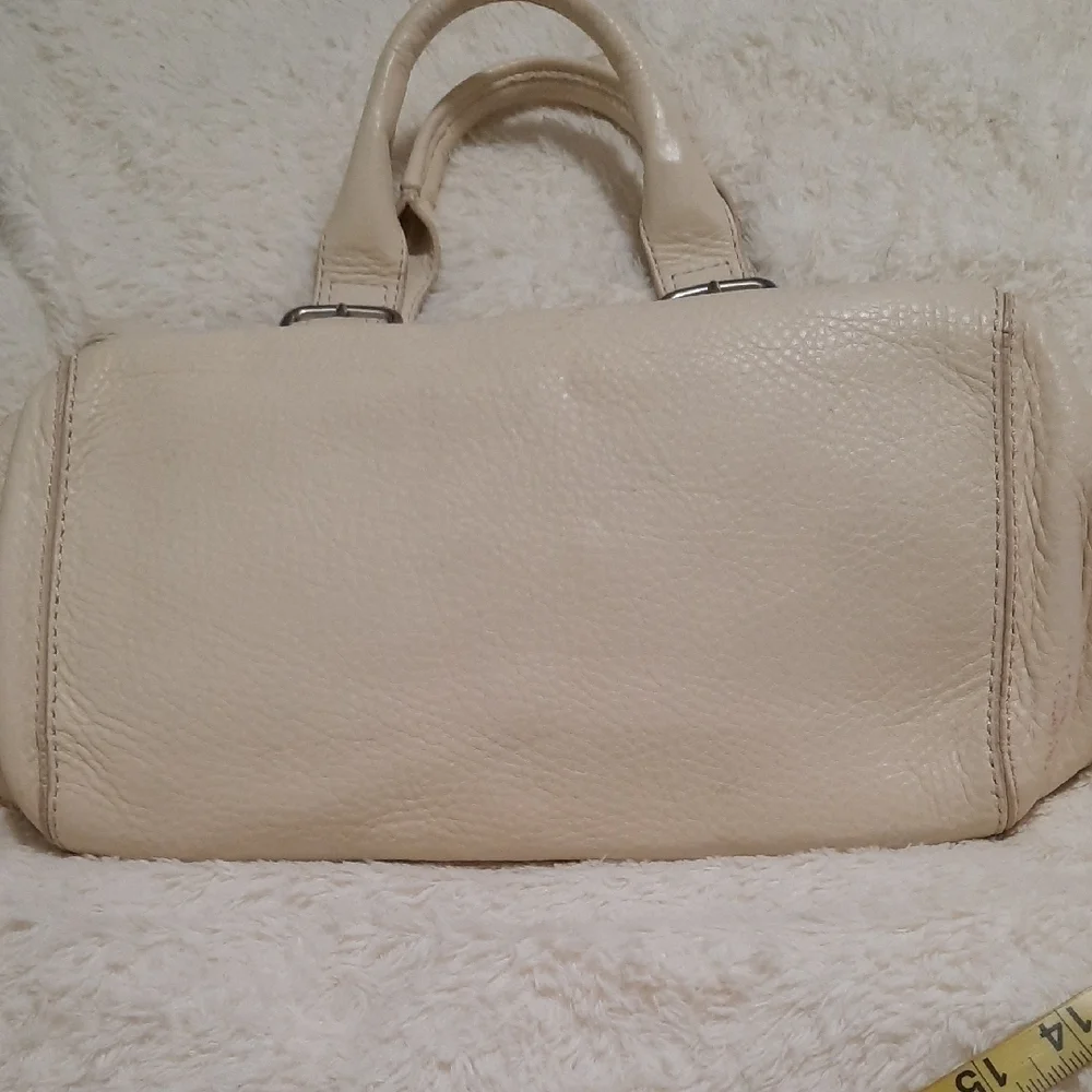 Cole Haan Cream Shoulder Bag with Structured Design
